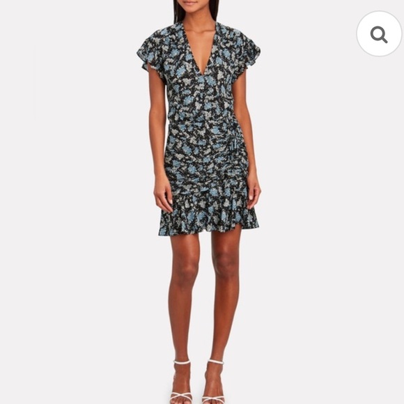 Veronica Beard Marla silk ruched dress - Picture 2 of 10